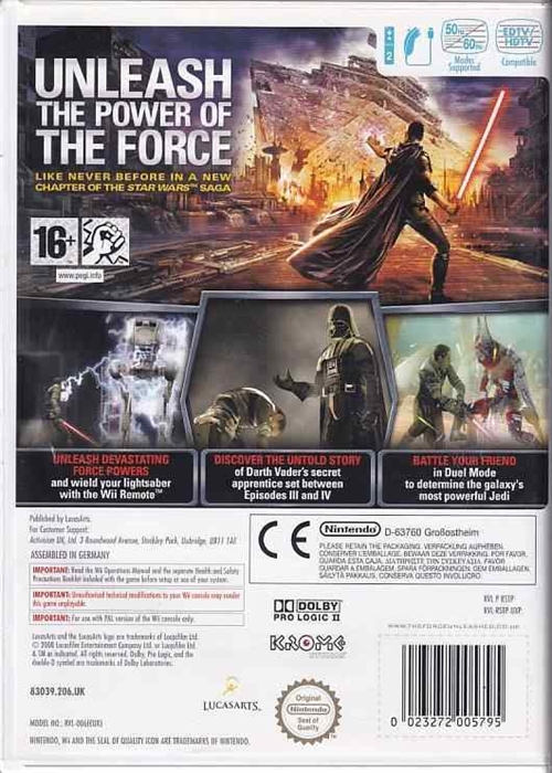 Star Wars the Force Unleashed - Nintendo Wii (B Grade) (Genbrug)